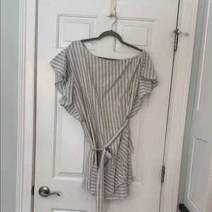 Heartloom Blue and Cream Striped Top